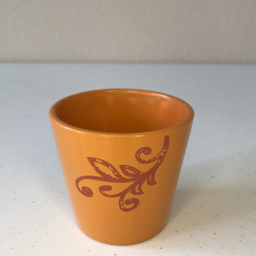 Small Orange Vase/Planter